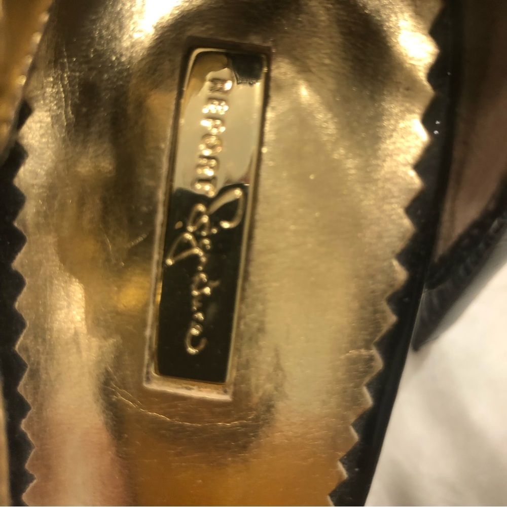 Report Signature black patent peep toe sandals, elegant! Size 8.5. - Picture 8 of 16